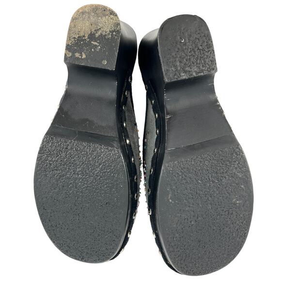 Steve Madden Firey Beaded Wooden Studded Slip On Clogs Western Boho Chic Size 7 - Picture 12 of 16